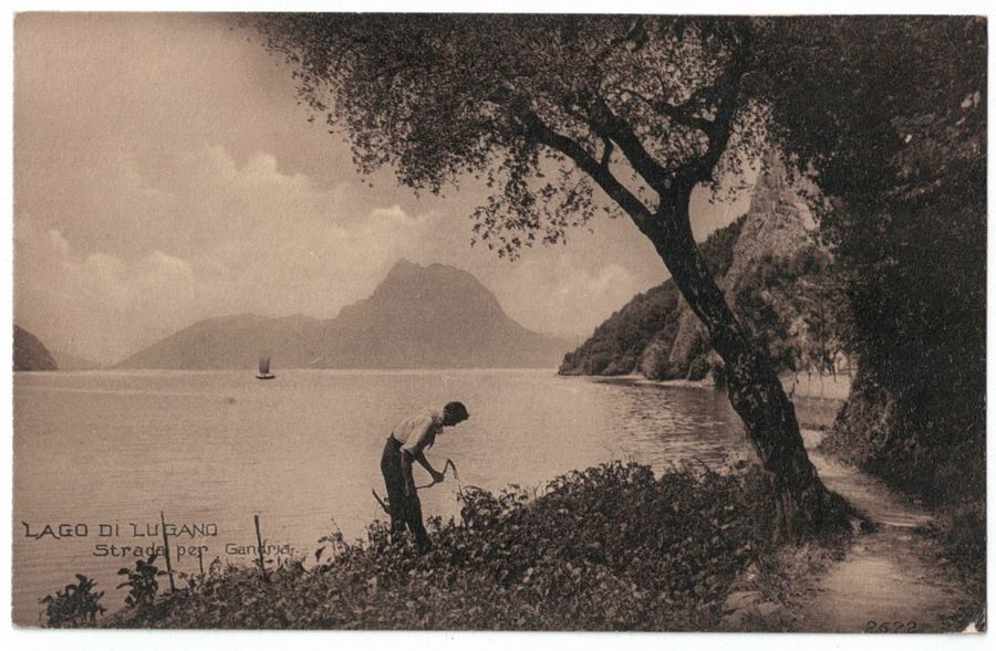 Ansichtskarten: Strada per Gandria, verso 1925 – Gebraucht aus Frauenfeld von POML