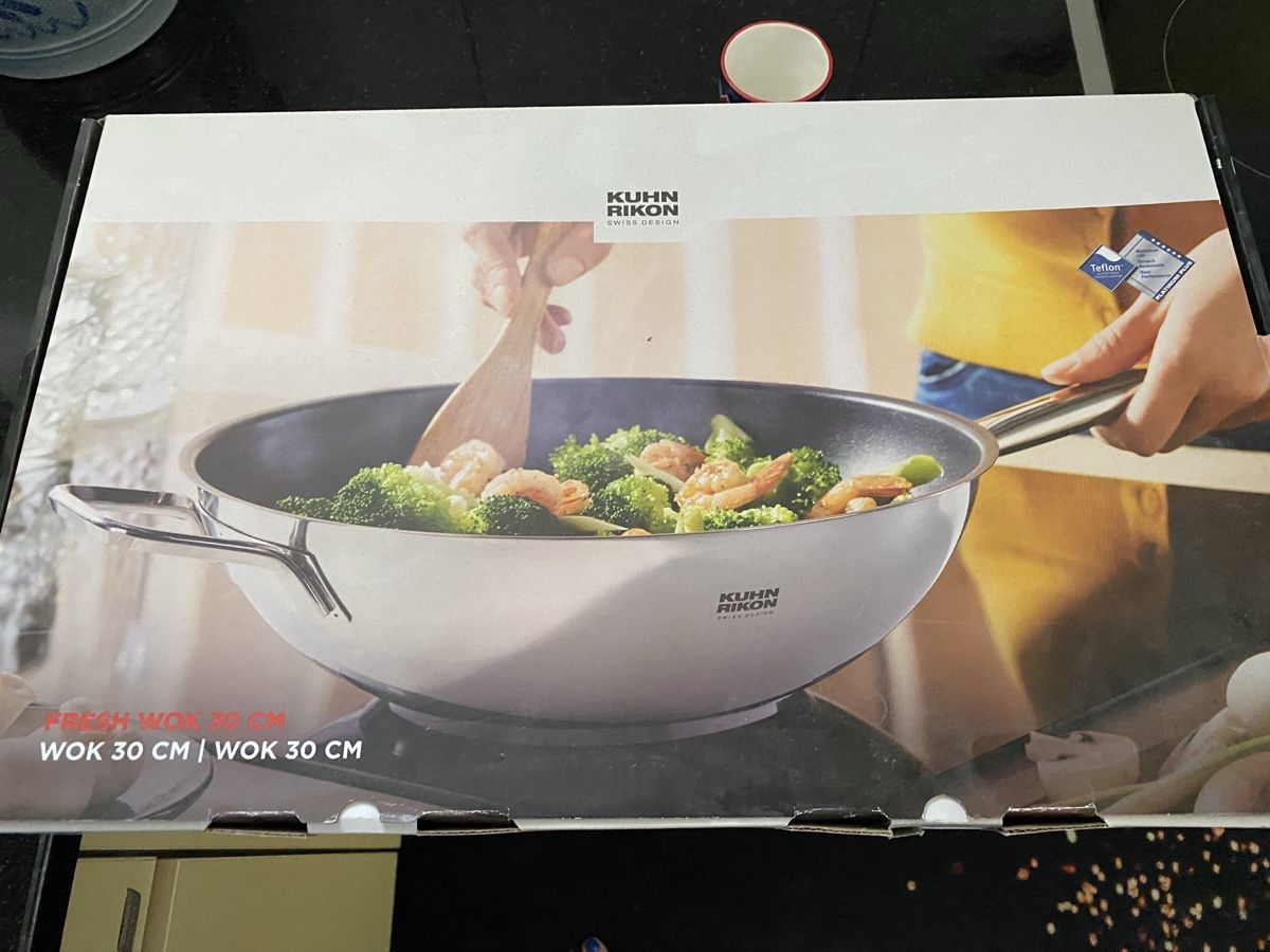 Kuhn Padelle: WOK Kuhn Rikon 30cm – Nuovo e nell'imballaggio originale da Zürich venduto da Ethno1 3