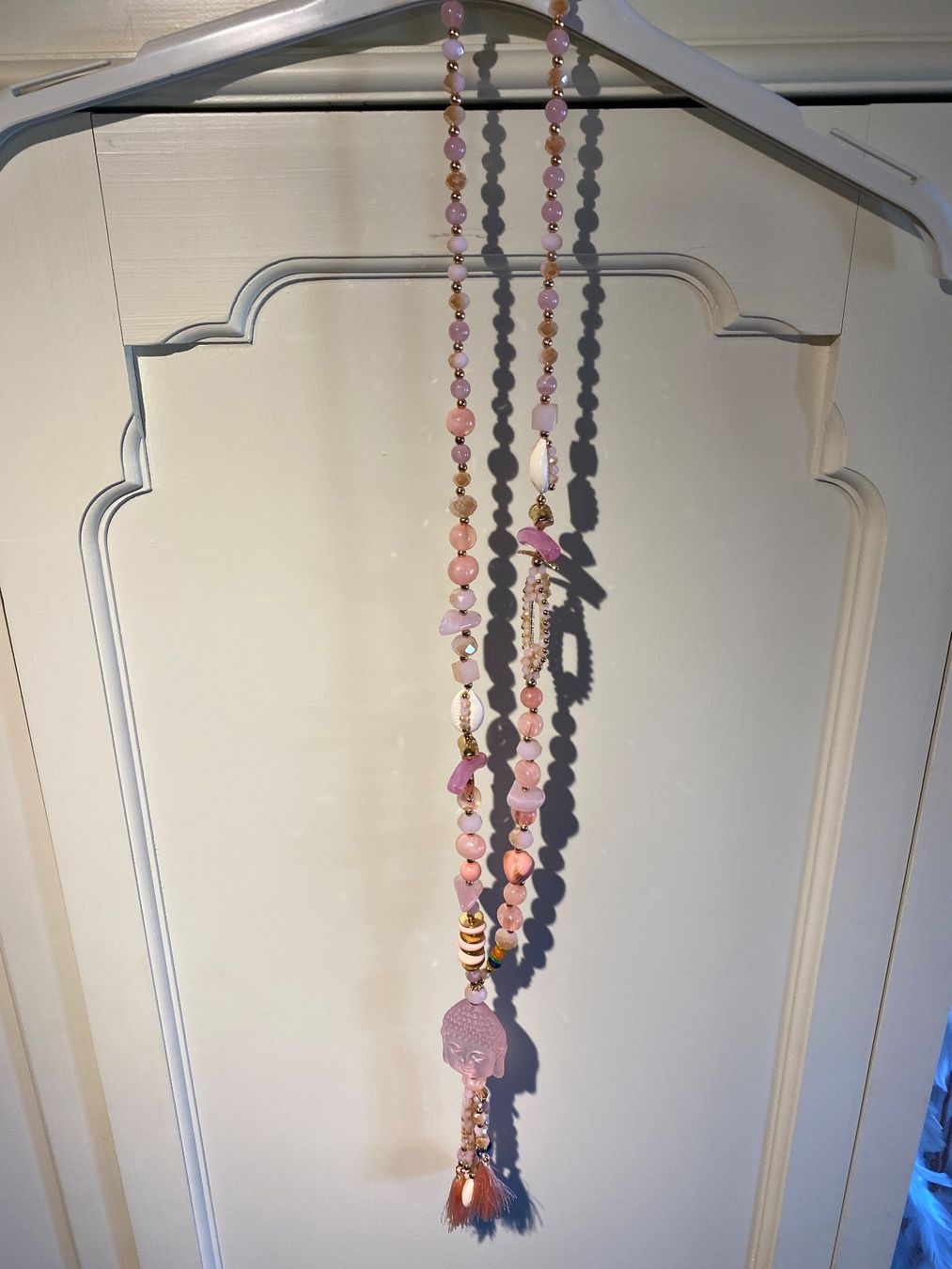 Ketten: PERLEN HALSKETTE LANG,ROSA,MODESCHMUCK – Neu und originalverpackt aus Meienried von ManuelaBoutique