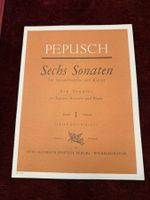 Noten Pepusch Sechs Sonaten für Sopranblockflöte und Klavier