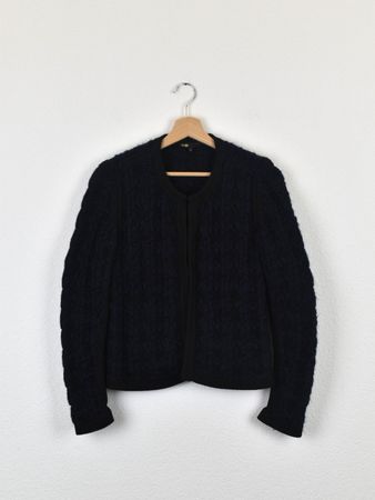 Maje Strickjacke, Gr.3 (38), blau/schwarz