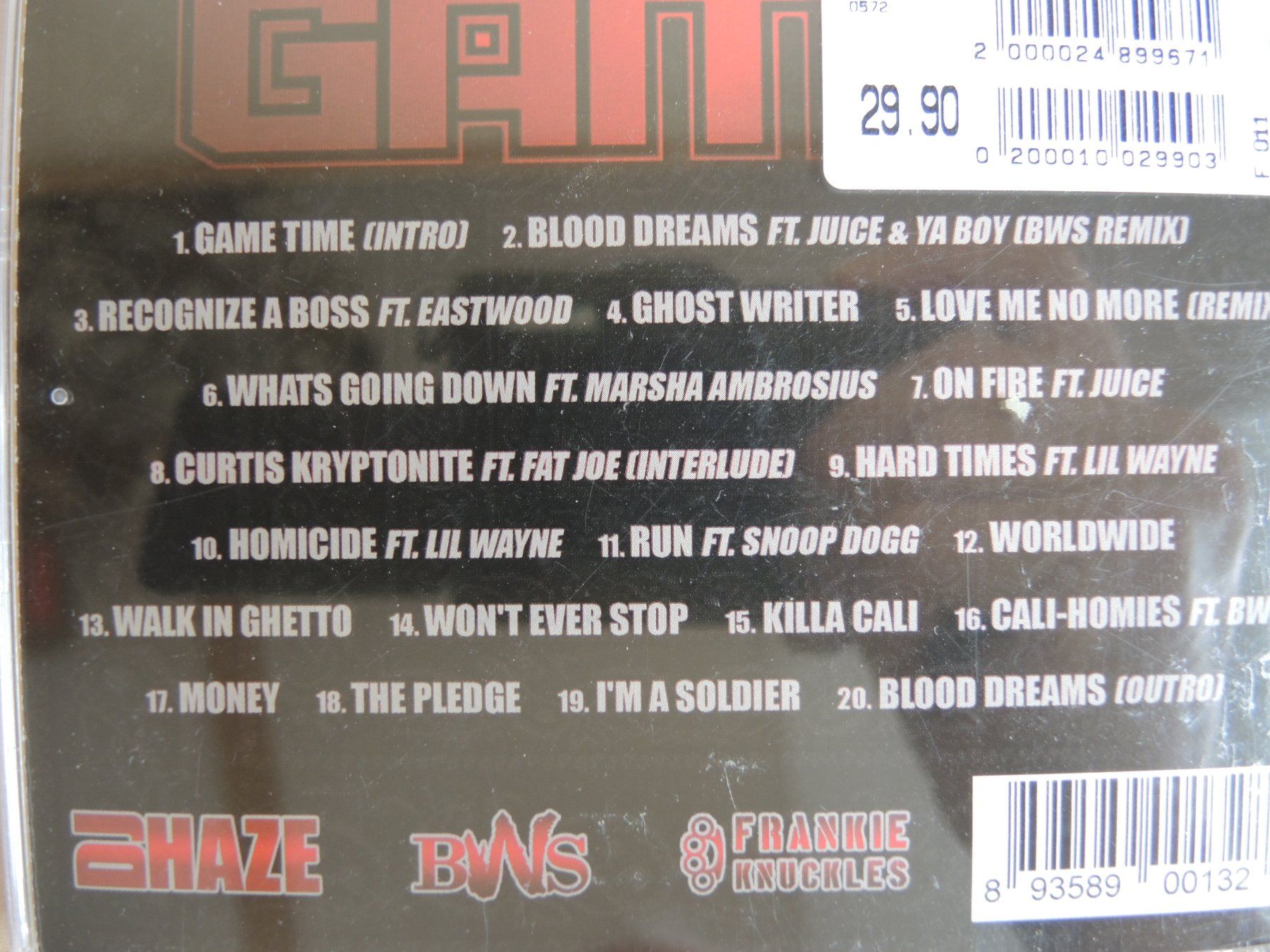 CD: The Game - Blood Dreams - CD - Game time Ghost Writer ... – Usato da Rorschach venduto da maeck8 3