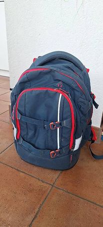 Satch Schulrucksack marine - pink