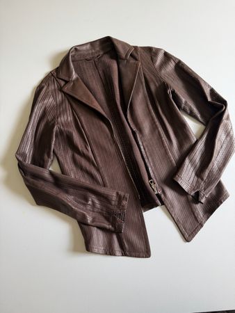 Lederjacke D'aniello braun perforiert
