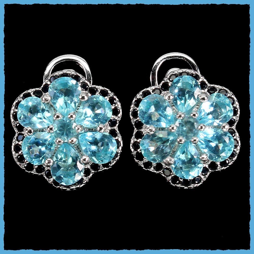 Orecchini pendenti & Orecchini a lobo: APATITE, Blauer Apatit 925 Silber Ohrringe – Nuovo e nell'imballaggio originale da Oberglatt ZH venduto da Goldfee1