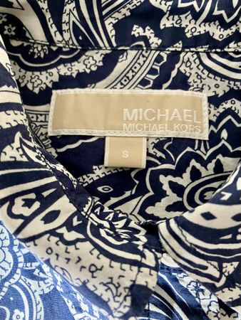 Camicia Michael Kors donna fantasia blu-bianco tg S