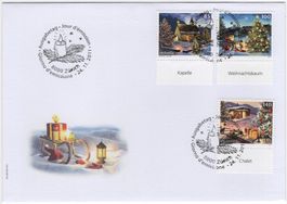 Weihnachten Serie mit TAB (dt) unten auf illustriertem FDC
