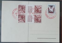 Karte Basel 1945, W22 - FDC  Ausschnitt