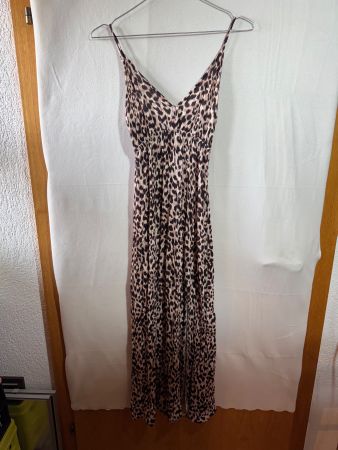 Maxikleid von Amisu Gr. 34 Leopardenmuster 100% Viskose