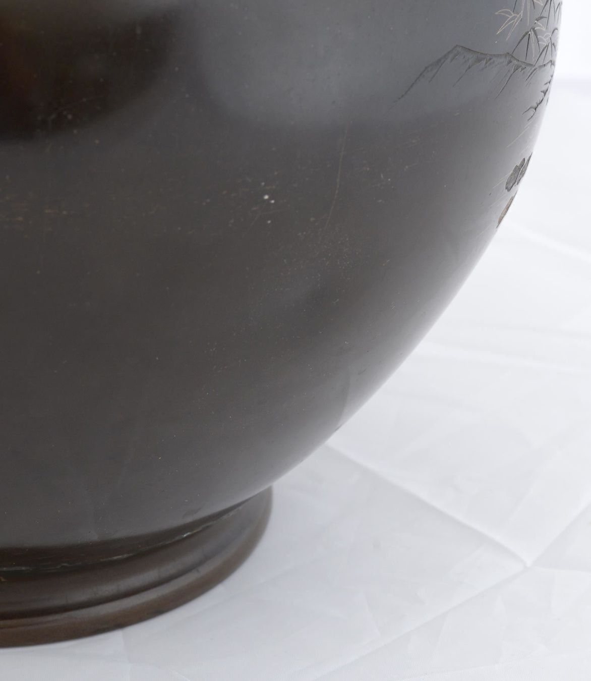 Vasi & Recipienti: Grosse antike Bronzevase mit Draht- u. Perlmutt, wohl Japan – Usato da Bern venduto da chamunda 3