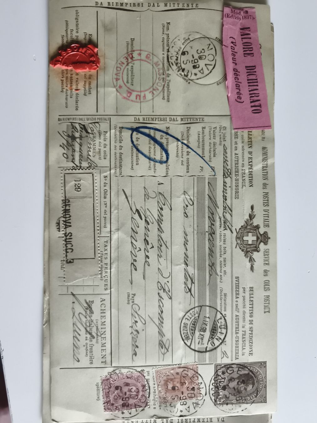 Tutti i francobolli: Ancien bulletin de colis postal de – Usato da Prilly venduto da jor_x27s 3