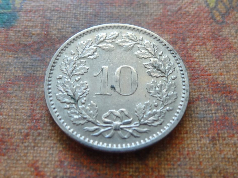 Alle Münzen: 10 Rp. 1974 – Gebraucht aus Romanel-sur-Lausanne von Swift13 1