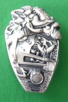 Basler Fasnachtsplakette Silber mit Nadel 2005