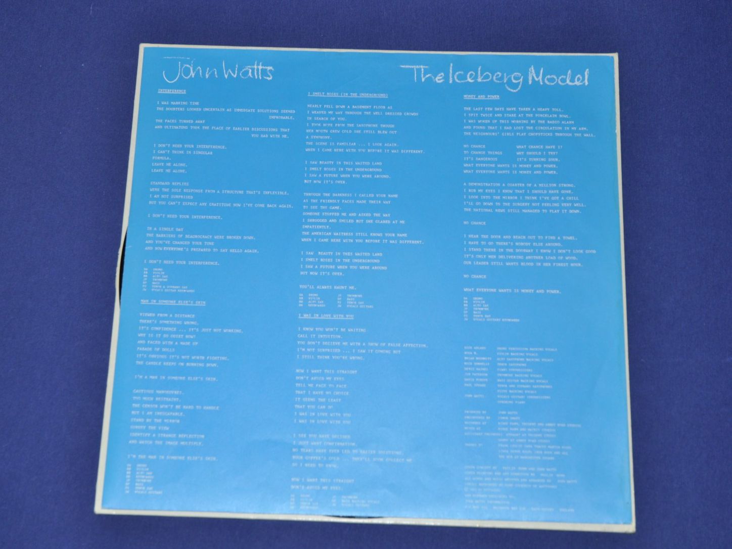 Dischi in vinile: LP John Watts - The Iceberg Model – Usato da Boll venduto da Theodora15 2