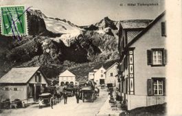 Tiefengletsch  UR  (Furkastrasse)  -  Pferdekutschen um 1914