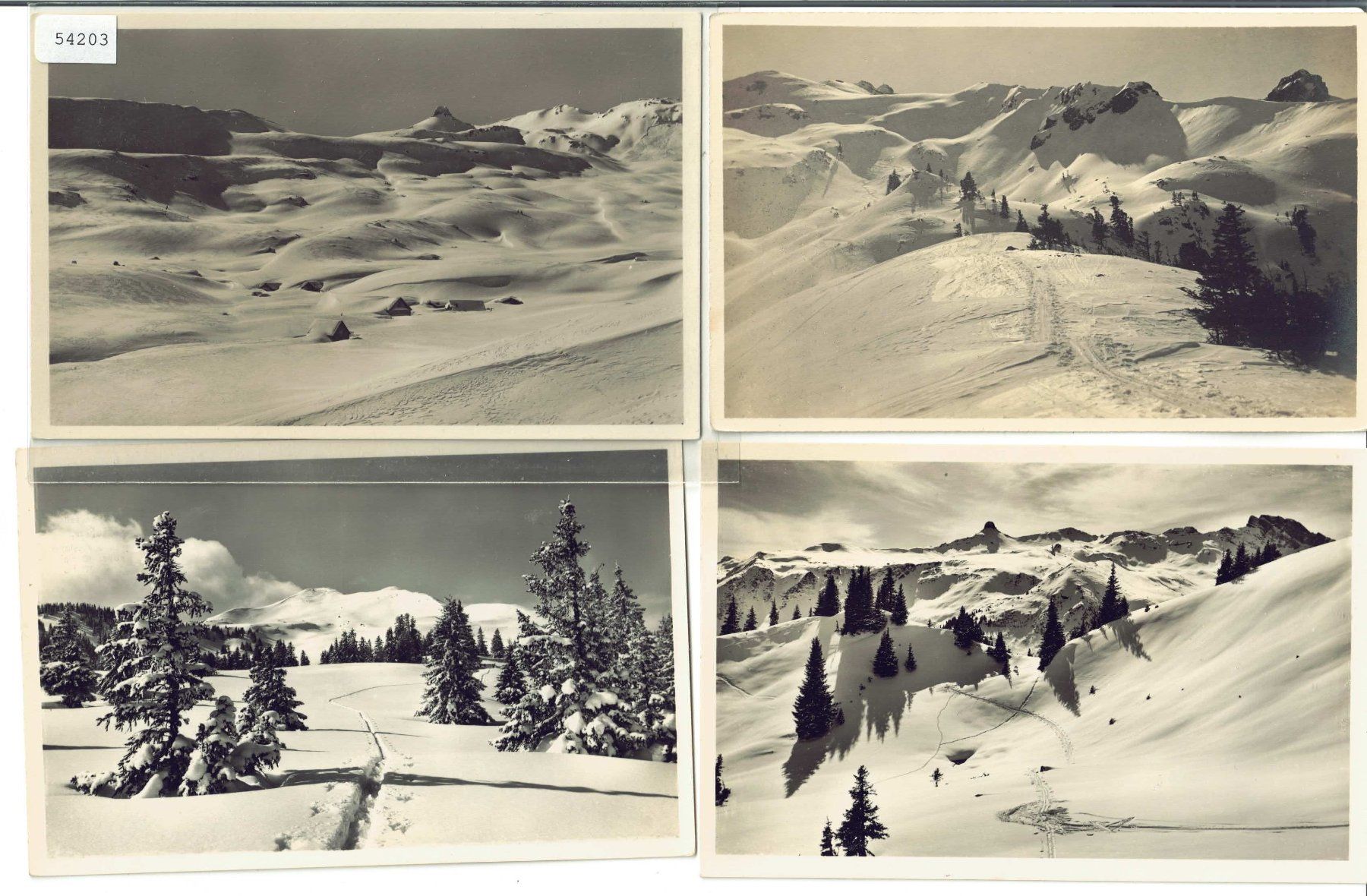 Cartes postales: 4 AK - Flumserberge im Winter – D'occasion à Ettingen par Kartenplanet