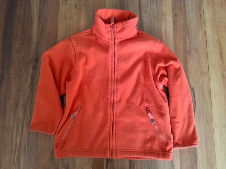 Kinder Fleecejacke orange Grösse 116