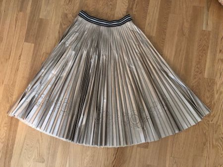Gold vegan leather skirt