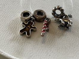 Pandora Charms Set, Winter/Weihnachten, 3 Stück, Silber