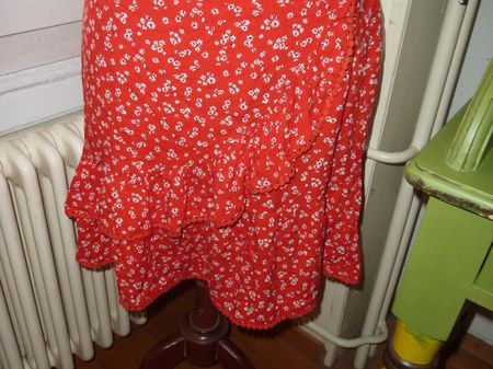 jupe rouge motif fleurs taille XL TALLY WEIJL pour femme