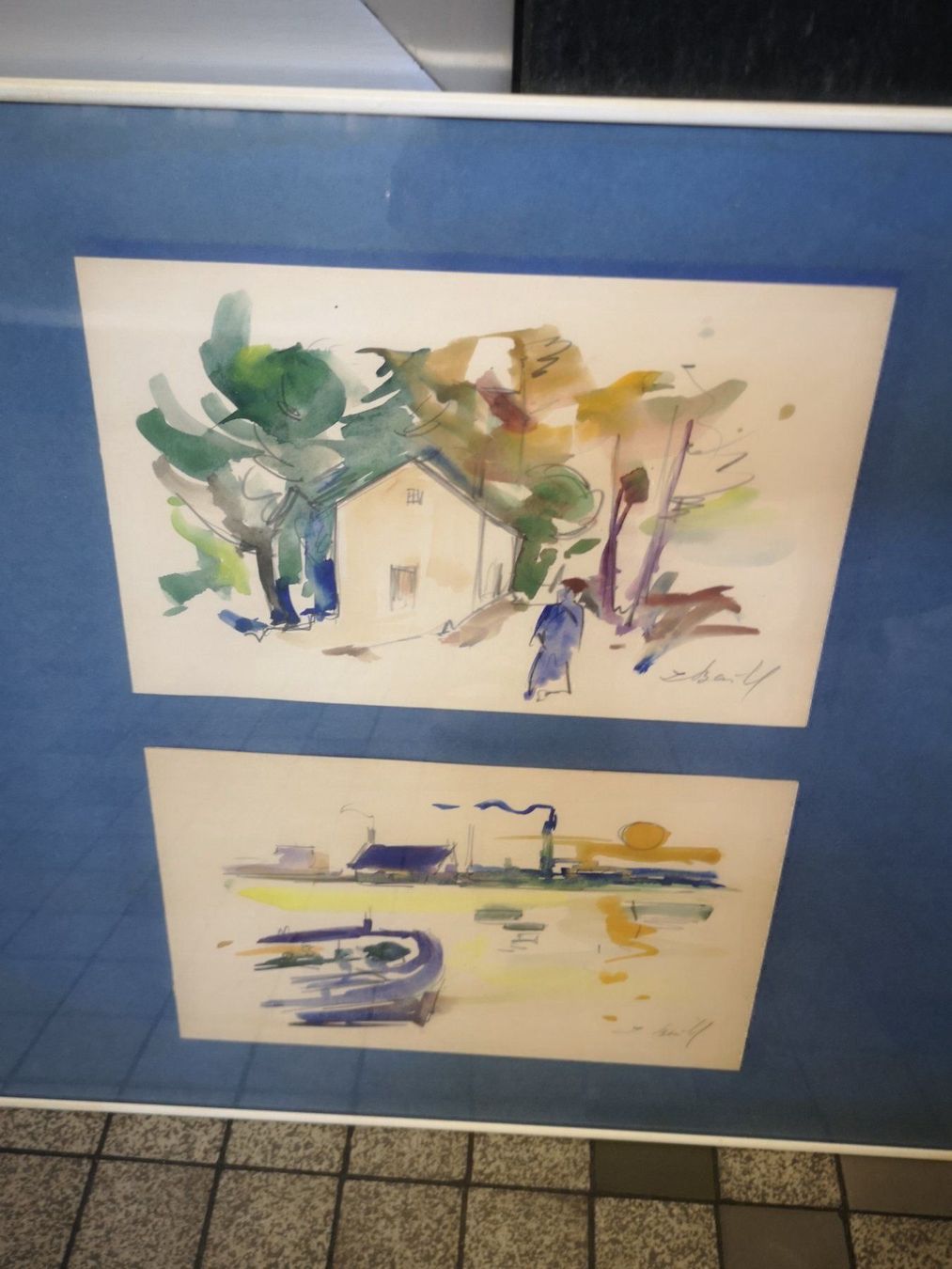 Dipinti: 2 aquarelles signées – Usato da Genève venduto da Qanil77 5