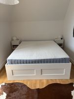 BRIMNES BETT MIT MATRATZE UND LATTENROST