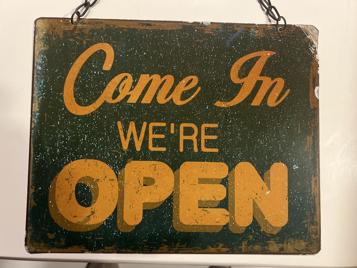 Insegne: Retro Vintage Metallschild "Open/Closed" - Blickfang! – Usato da Schliern b. Köniz venduto da Corinu59
