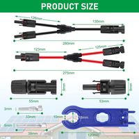 1 Paar Y Stecker Solar Solarpanel Kabel Stecker Photovoltaik