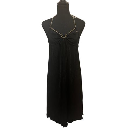 Y2K Miss Sixty Club Black Midi Dress (M)