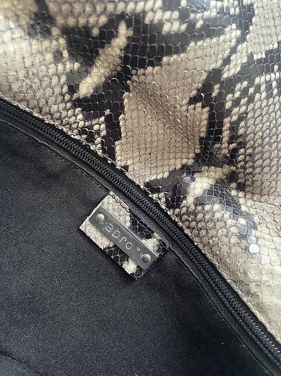 Borse da donna: ABRO Clutch  Python / Schlangenleder-Optik  Beige Schwarz – Usato da Biel/Bienne venduto da ker_5tly 3