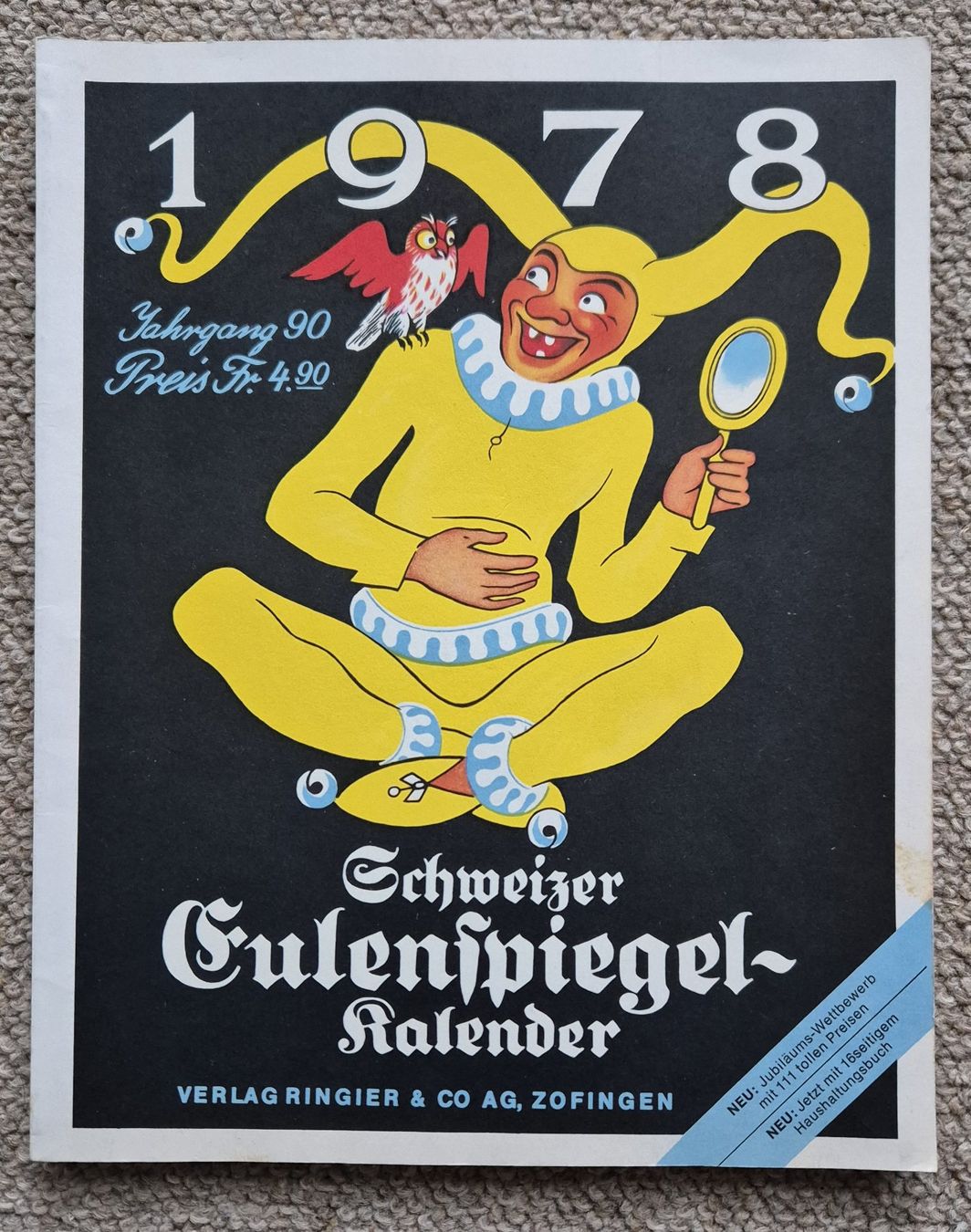 Calendari: Schweizer Eulenspiegel Kalender 1978 – Usato da Therwil venduto da Rubo26
