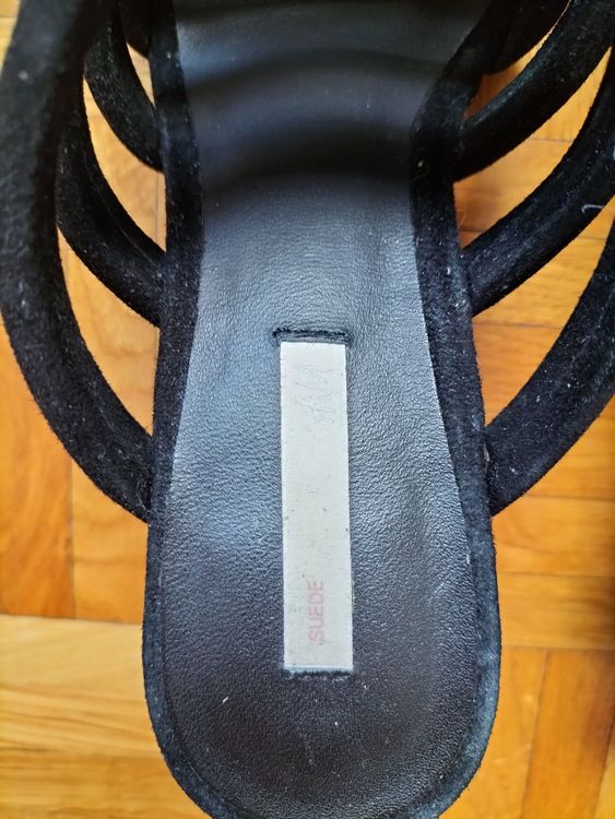 Sandales H&M Collection Premium - Cuir Daim - Taille 40 EU - Neuves Sans Emballage