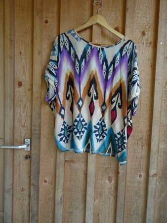 Bunte Bluse Seide von Jadicted Gr. M - 425121