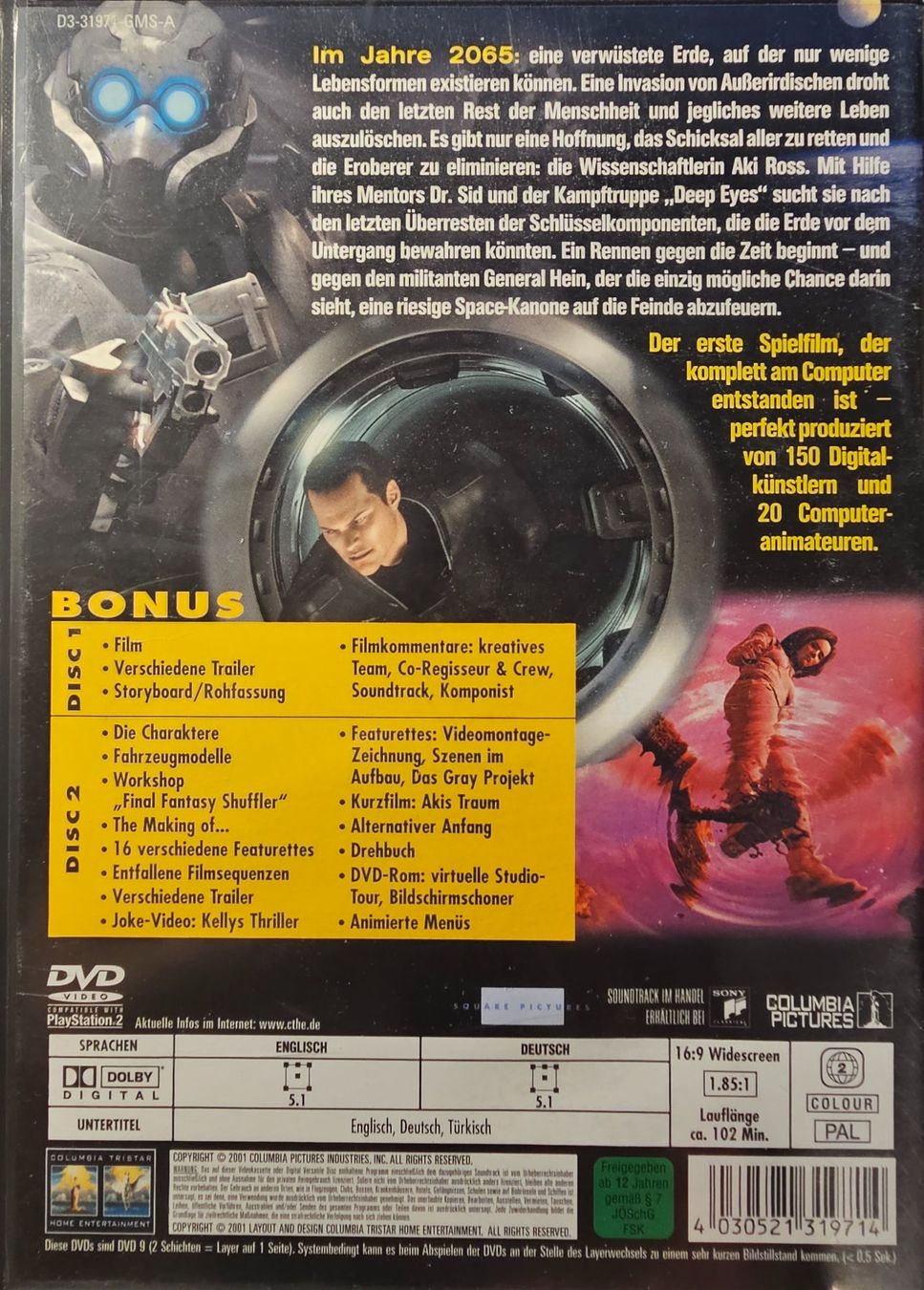 Tous les DVDs: Final Fantasy - Die Mächte in dir – D'occasion à Wahlen b. Laufen par Cg10 1
