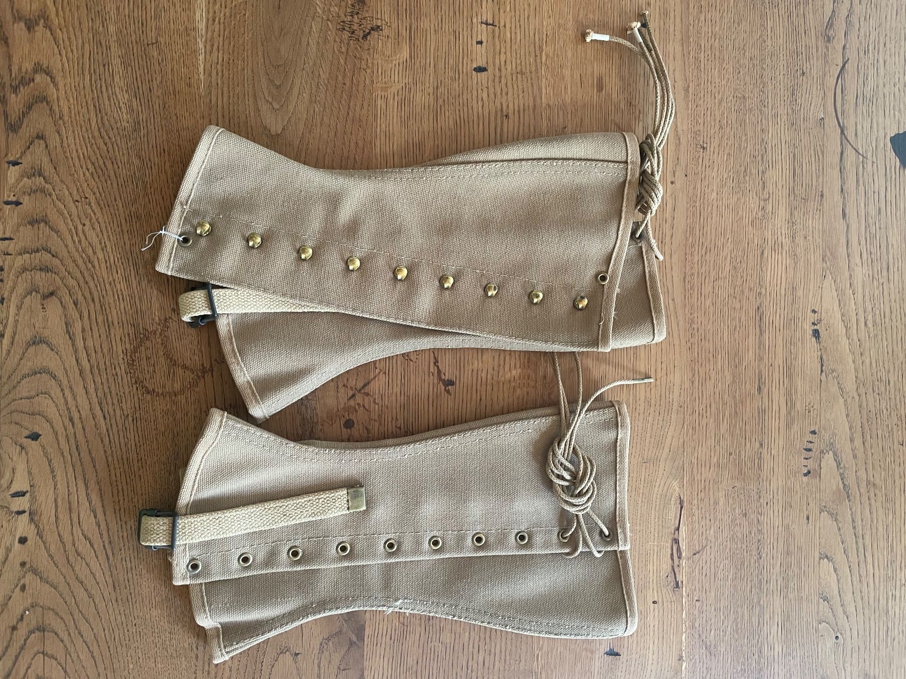 US Army Uniformi: Original USN WW2 M-1938 Leggings – Usato da Oberbütschel venduto da Woodie2005