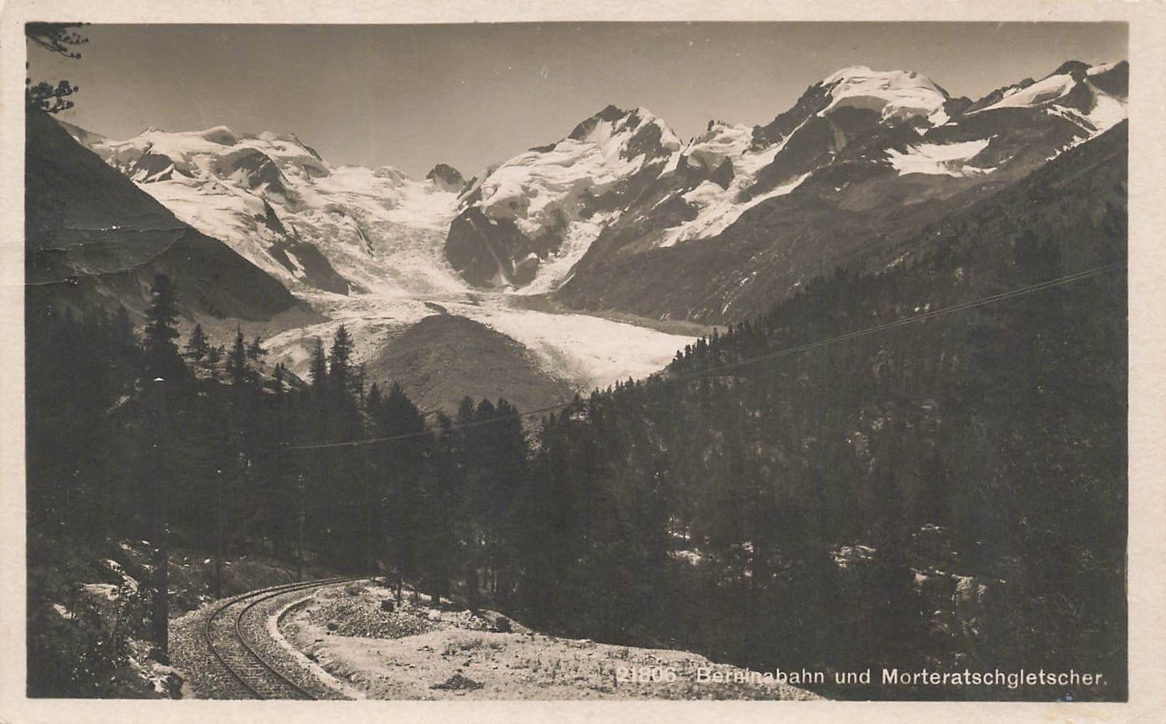 Cartoline postali: Berninabahn und morteratschgletscher – Usato da Biasca venduto da Blenio71