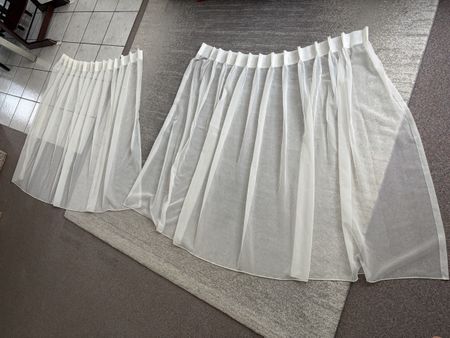 2 x Leichte Gardinen für den Sommer ,Transparent weiss