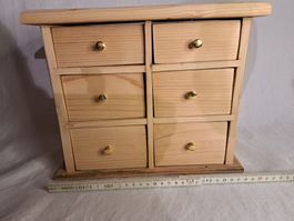 Petite commode en bois 6 tiroirs, vintage, idéale bureau ...