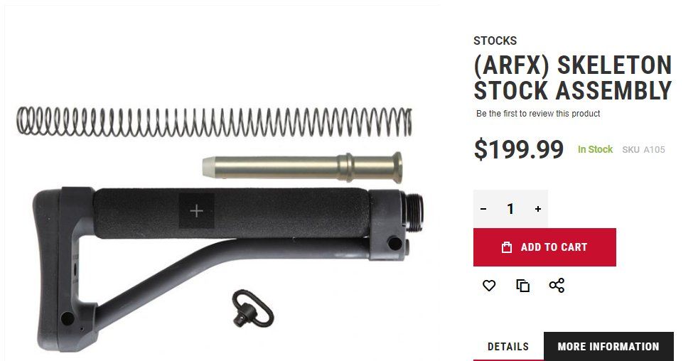 AR-15 Stock / (ARFX) SKELETON STOCK DOUBLESTAR USA - 75% !!! (Gebraucht ...