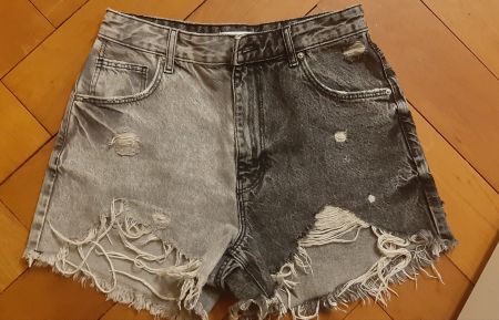 Denim Shorts -Schwarz/ grau- Gr.38