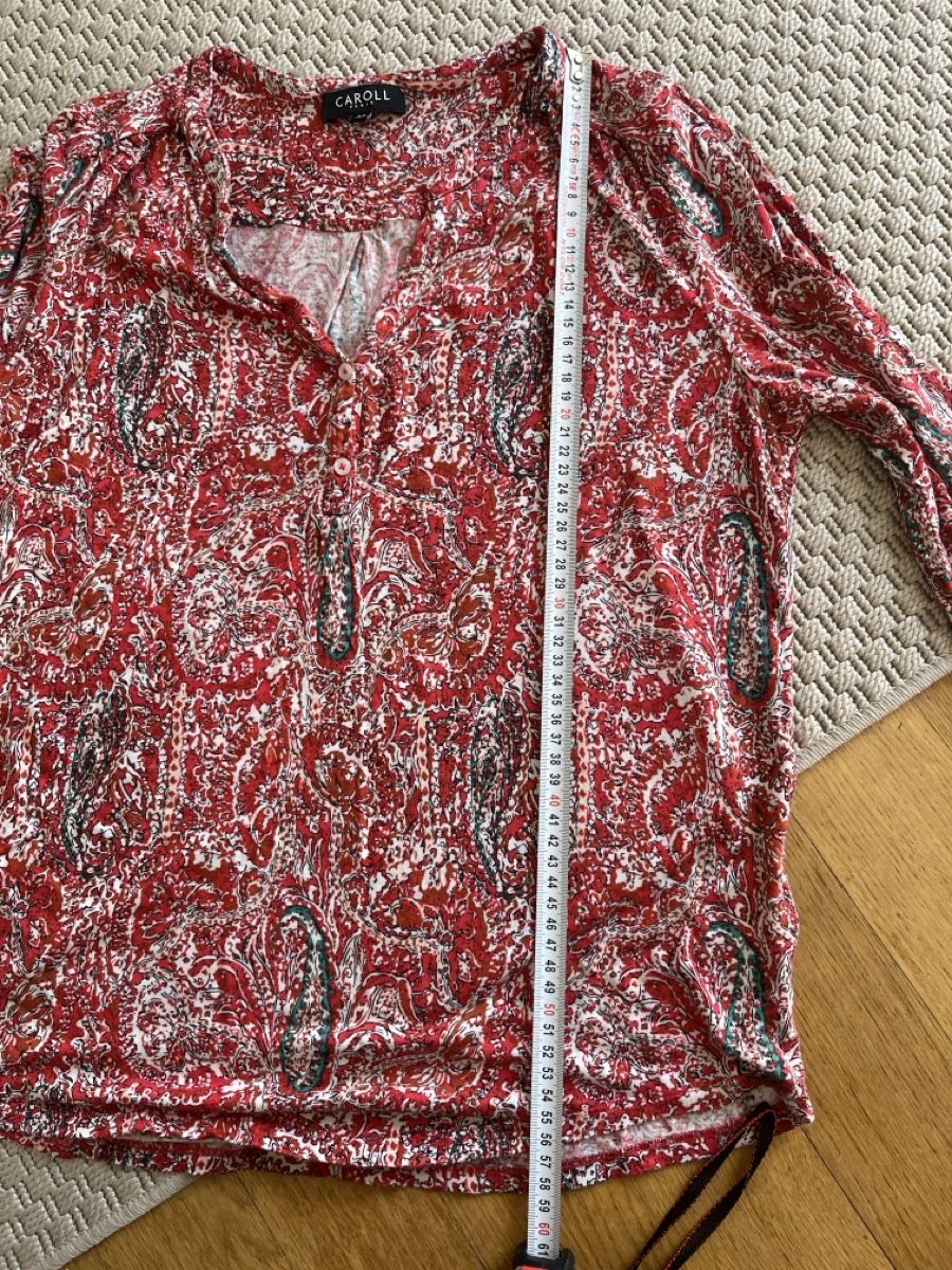 Caroll Camicette: Bluse Caroll rot gemustert, 38 – Usato da Solothurn venduto da Bobesch08 6