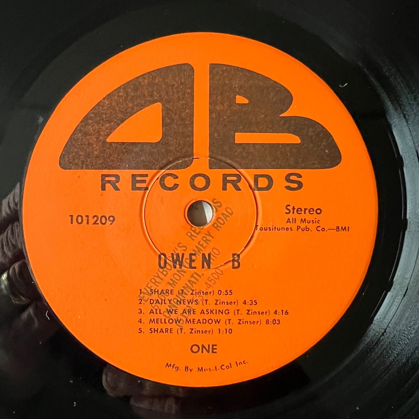 Schallplatten: Owen-B - Same / EU-Press. 1988 - Very nice Copy – Gebraucht aus Gais von soundcave57 2