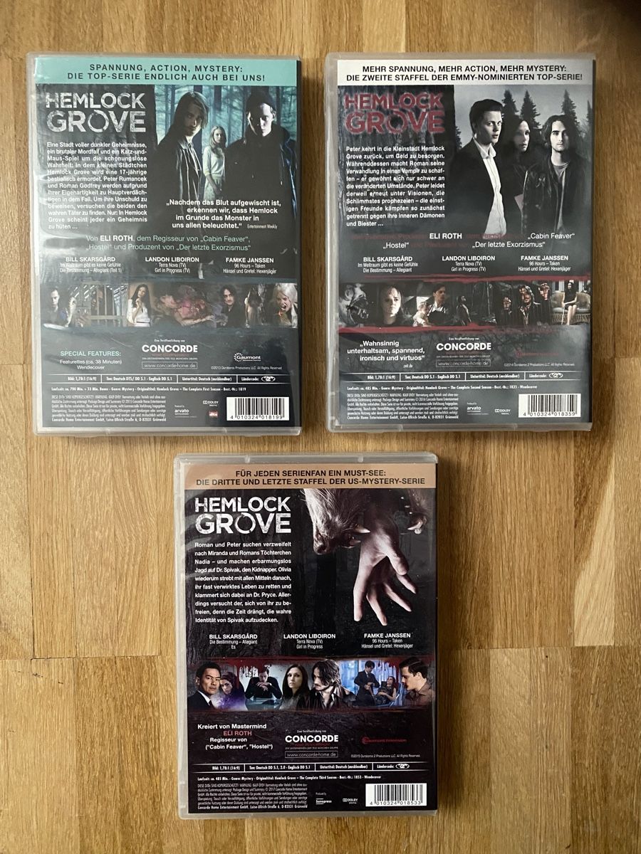 Tutti i DVDs: DVDS Hemlock Grove komplette Staffeln 1-3 – Nuovo (secondo la descrizione) da Aesch BL venduto da 39QueenOFSales39 1