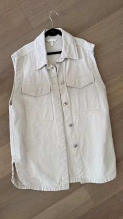 Oversize Weste in Beige, Grösse S/M