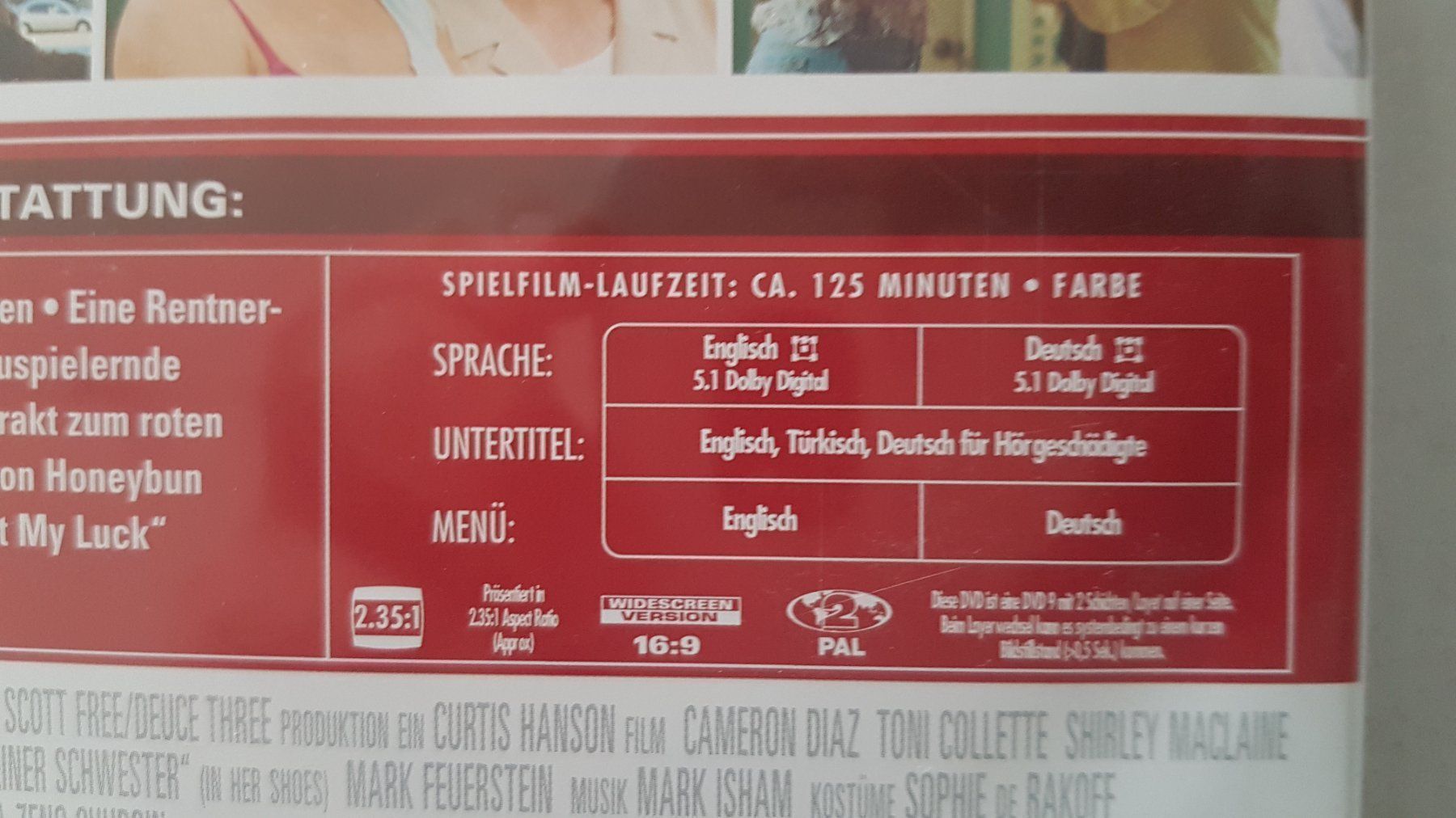 Tutti i DVDs: DVD In den Schuhen meiner Schwester – Usato da Oetwil am See venduto da fineli2 1