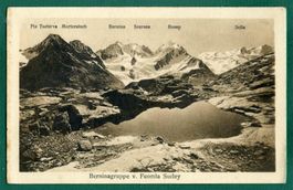 Berninagruppe von Fuorcla Surlej, ungelaufen, ca.1920