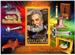 Block "Telefon. Graham Bell". Elfenbeinküste
