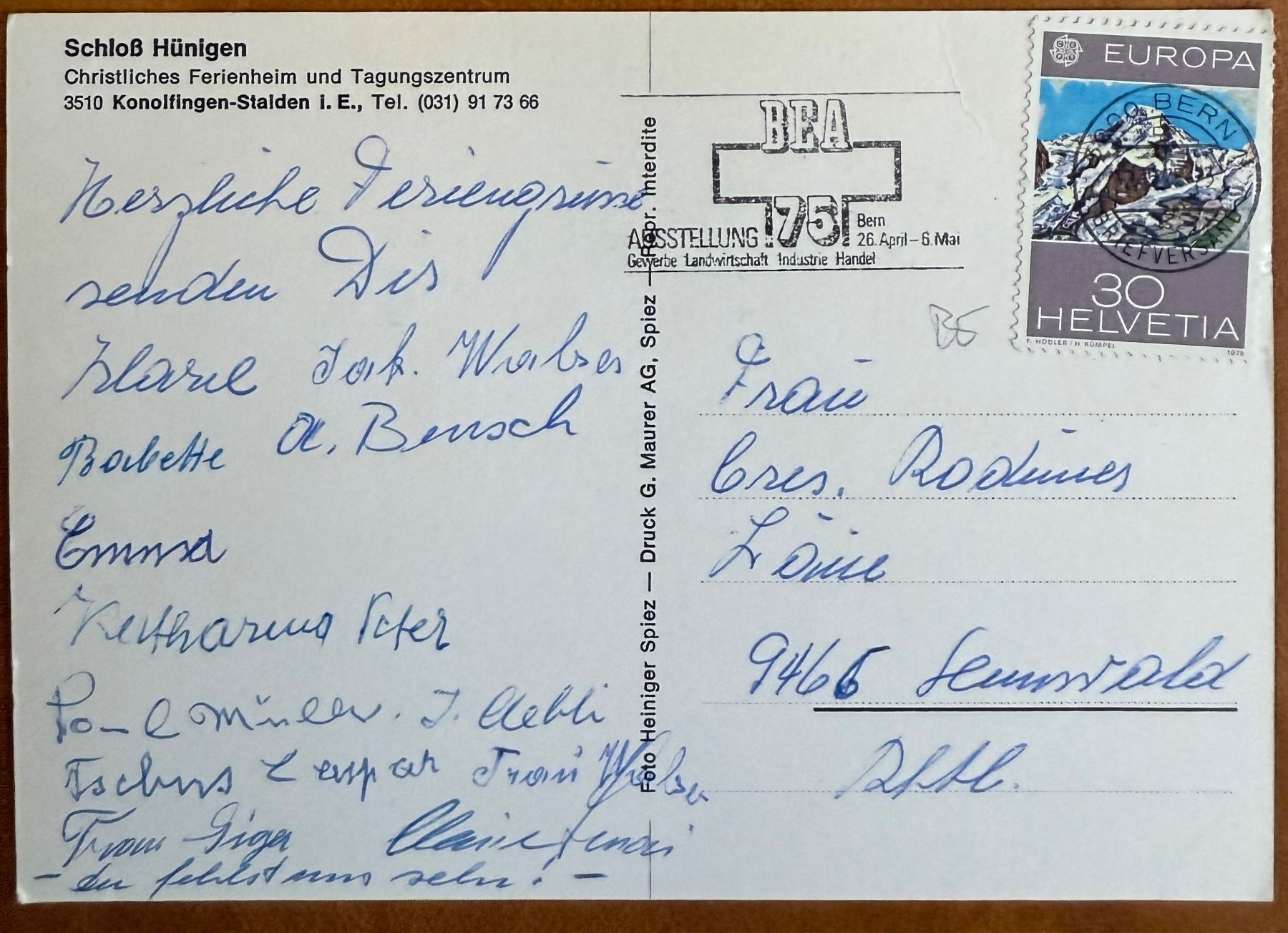 Cartoline postali: Konolfingen - Schloss Hünigen – Usato da Lutry venduto da Ediego 1