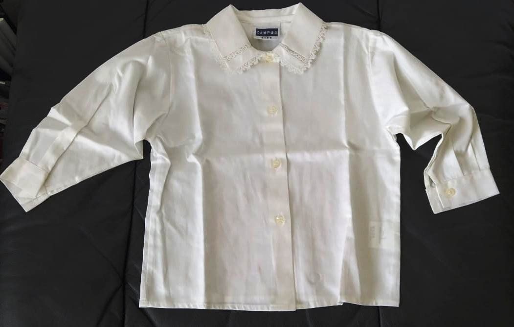 Camicette, T-shirt & Top: Bluse aus 100% Baumwolle mit Spitzenkragen - Grösse 45 - – Nuovo (secondo la descrizione) da Zürich venduto da -italo-
