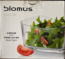Blomus AMILIO Schalen 2er Set, Kristallglas, neu, OVP